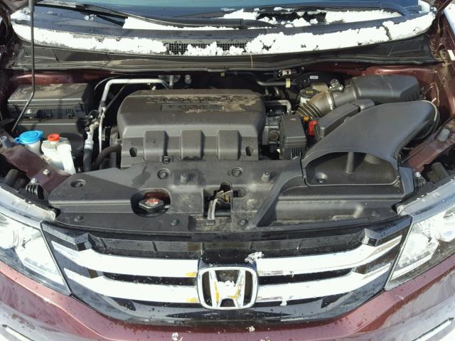 5FNRL5H26FB063129 - 2015 HONDA ODYSSEY LX BURGUNDY photo 7