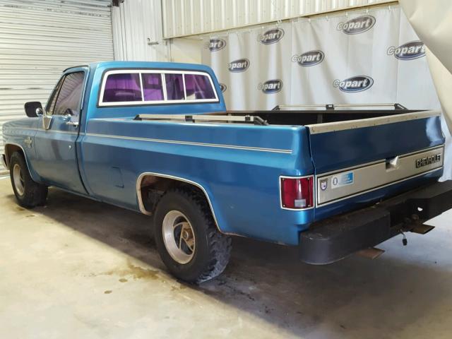 1GCDC14H3DF369310 - 1983 CHEVROLET C10 BLUE photo 3