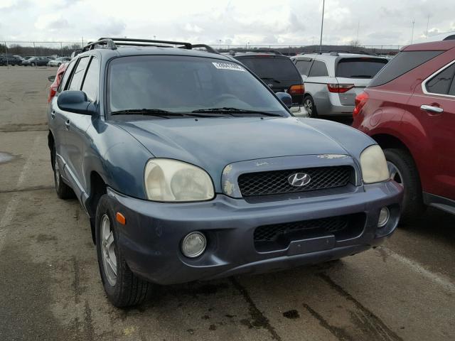 KM8SC73D12U180104 - 2002 HYUNDAI SANTA FE G BLUE photo 1