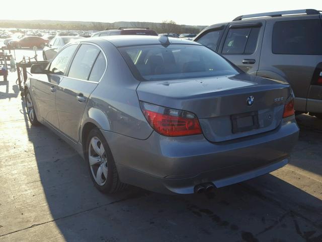 WBANE53507CW66048 - 2007 BMW 525 I GRAY photo 3