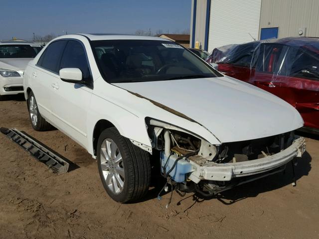 1HGCM66827A021486 - 2007 HONDA ACCORD EX WHITE photo 1