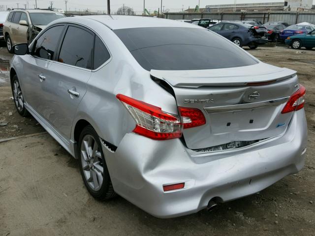 3N1AB7AP2EY306331 - 2014 NISSAN SENTRA S SILVER photo 3