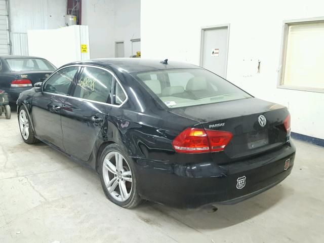 1VWBH7A32EC016707 - 2014 VOLKSWAGEN PASSAT SE BLACK photo 3