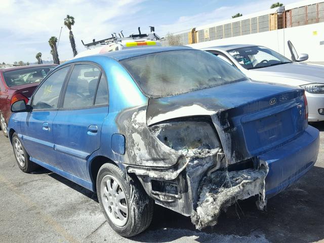 KNADC125646325887 - 2004 KIA RIO BLUE photo 3