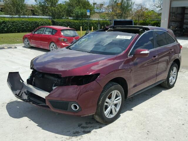 5J8TB3H53DL010021 - 2013 ACURA RDX TECHNO BURGUNDY photo 2