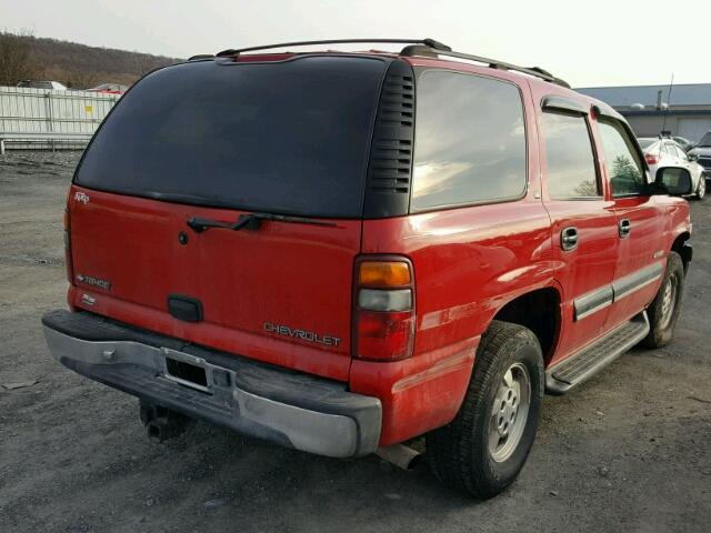 1GNEK13T0YJ103363 - 2000 CHEVROLET TAHOE K150 RED photo 4