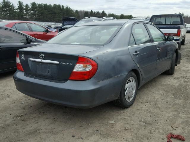 JTDBE32K730165011 - 2003 TOYOTA CAMRY LE TEAL photo 4