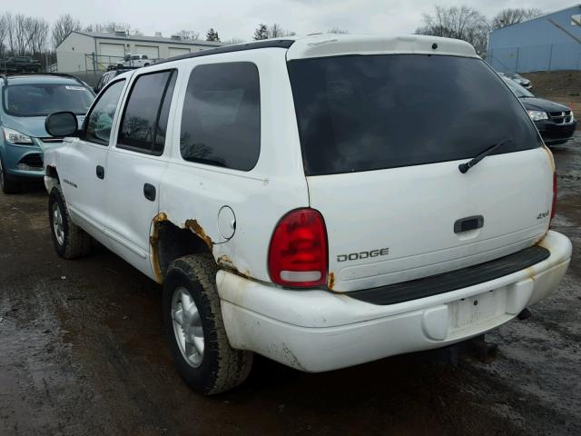 1B4HS28Z6YF123111 - 2000 DODGE DURANGO WHITE photo 3