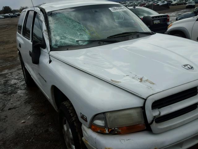 1B4HS28Z6YF123111 - 2000 DODGE DURANGO WHITE photo 9