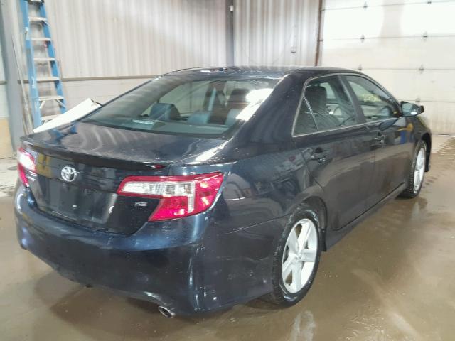 4T1BF1FK6EU808256 - 2014 TOYOTA CAMRY L BLACK photo 4