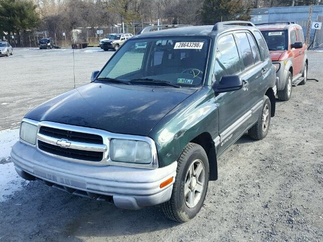 2CNBJ13C836945626 - 2003 CHEVROLET TRACKER GREEN photo 2