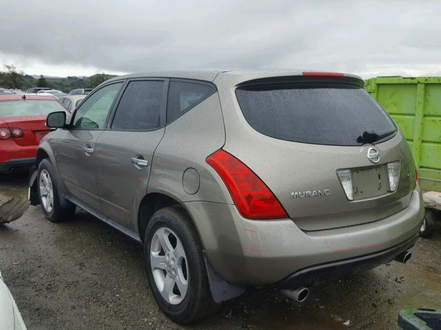 JN8AZ08T94W215246 - 2004 NISSAN MURANO SL BROWN photo 3