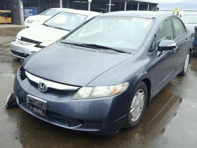 JHMFA36229S005394 - 2009 HONDA CIVIC HYBR BLUE photo 2