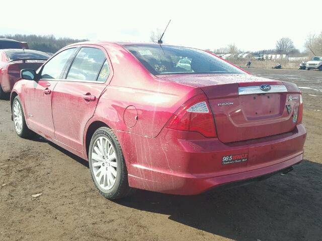 3FADP0L35CR230422 - 2012 FORD FUSION HYB RED photo 3