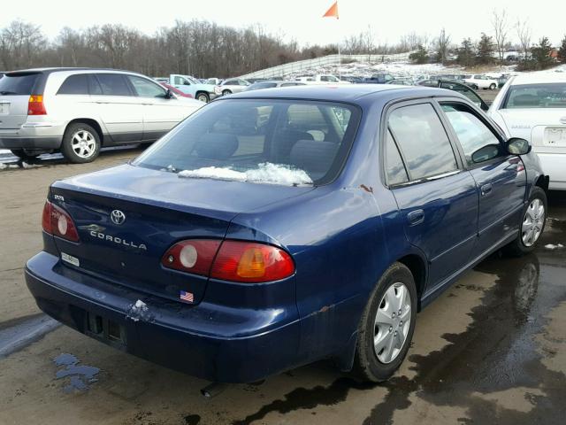 2T1BR12E22C540181 - 2002 TOYOTA COROLLA CE BLUE photo 4