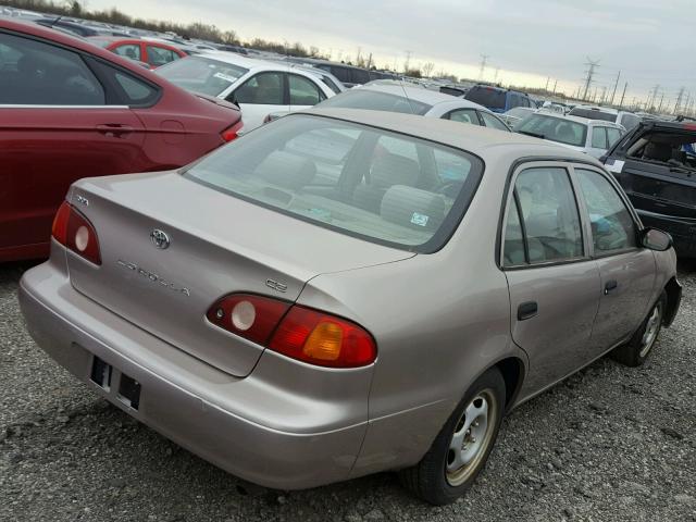 2T1BR12E91C428976 - 2001 TOYOTA COROLLA CE BEIGE photo 4