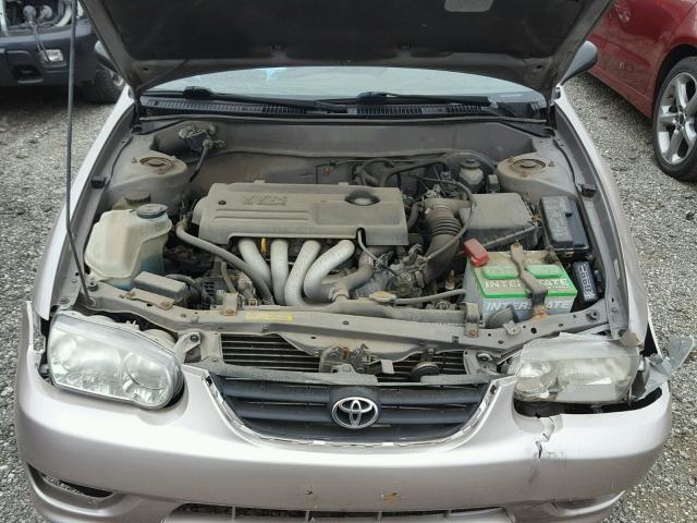 2T1BR12E91C428976 - 2001 TOYOTA COROLLA CE BEIGE photo 7