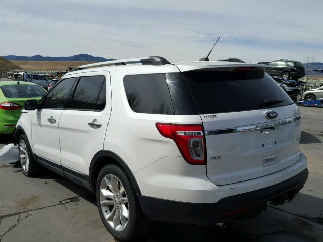 1FM5K7D88EGB09146 - 2014 FORD EXPLORER X WHITE photo 3