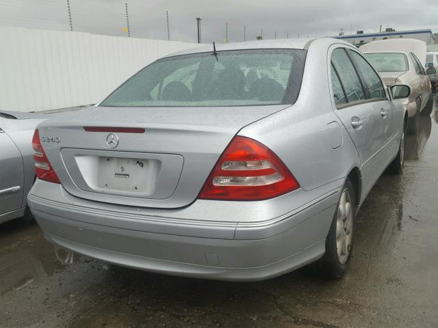 WDBRF61J41F084059 - 2001 MERCEDES-BENZ C 240 SILVER photo 4