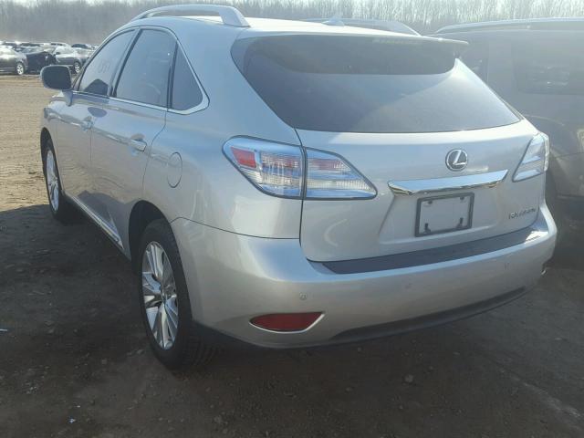 JTJBC1BA0C2428796 - 2012 LEXUS RX 450 SILVER photo 3