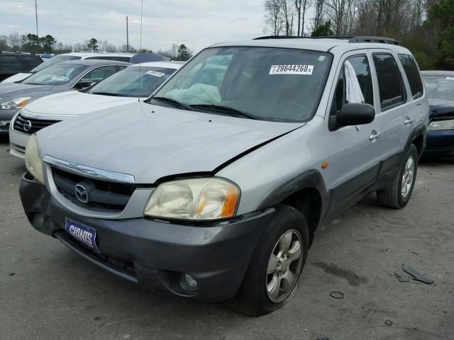 4F2YZ041X4KM34416 - 2004 MAZDA TRIBUTE LX SILVER photo 2