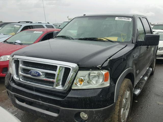 1FTPW12538KC93792 - 2008 FORD F150 SUPER BLACK photo 2