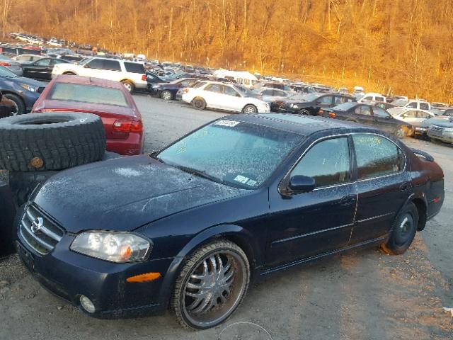 JN1DA31A52T301455 - 2002 NISSAN MAXIMA GLE BLUE photo 2