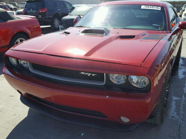 2C3CDYBT0DH665980 - 2013 DODGE CHALLENGER RED photo 2