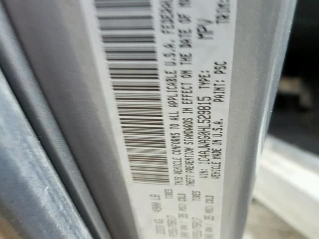 1C4AJWAG0HL529815 - 2017 JEEP WRANGLER S GRAY photo 10