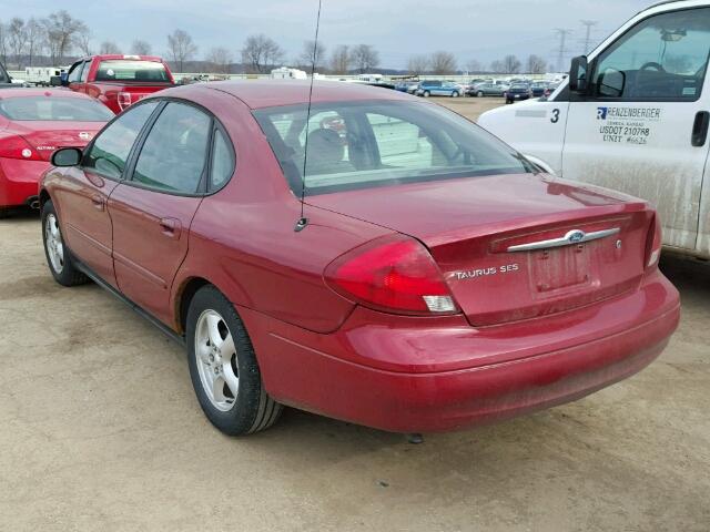 1FAFP55UX3G202005 - 2003 FORD TAURUS SES RED photo 3