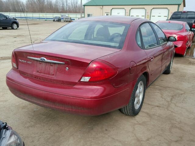 1FAFP55UX3G202005 - 2003 FORD TAURUS SES RED photo 4