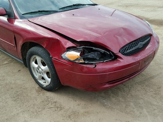 1FAFP55UX3G202005 - 2003 FORD TAURUS SES RED photo 9