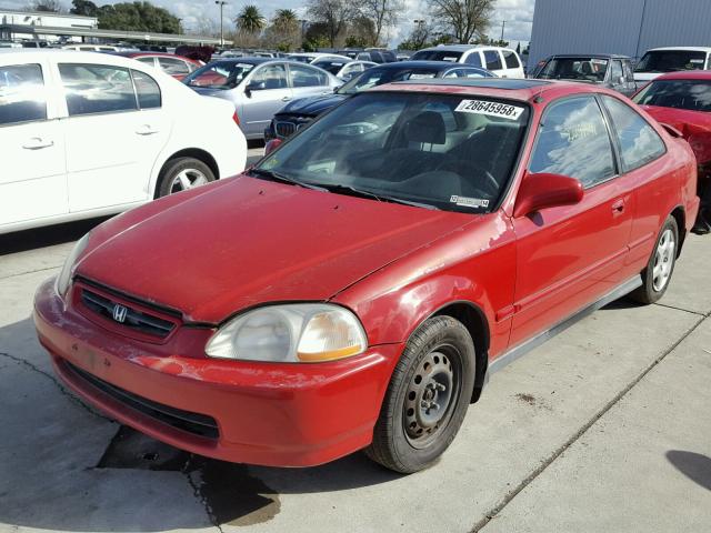 1HGEJ8148WL132404 - 1998 HONDA CIVIC EX RED photo 2