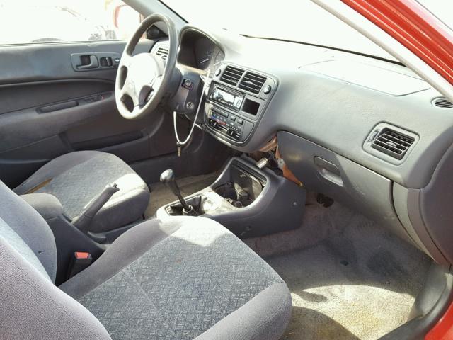 1HGEJ8148WL132404 - 1998 HONDA CIVIC EX RED photo 5