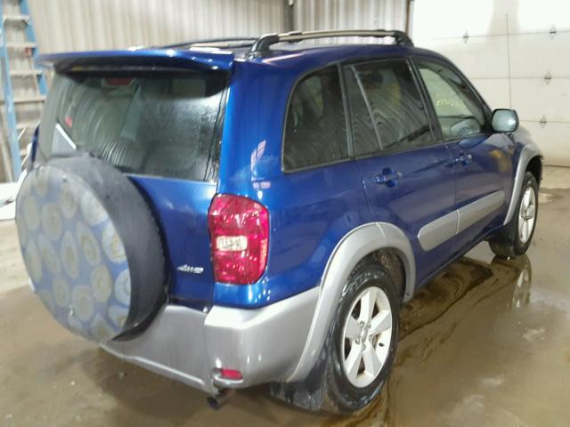 JTEHD20V750047222 - 2005 TOYOTA RAV4 BLUE photo 4