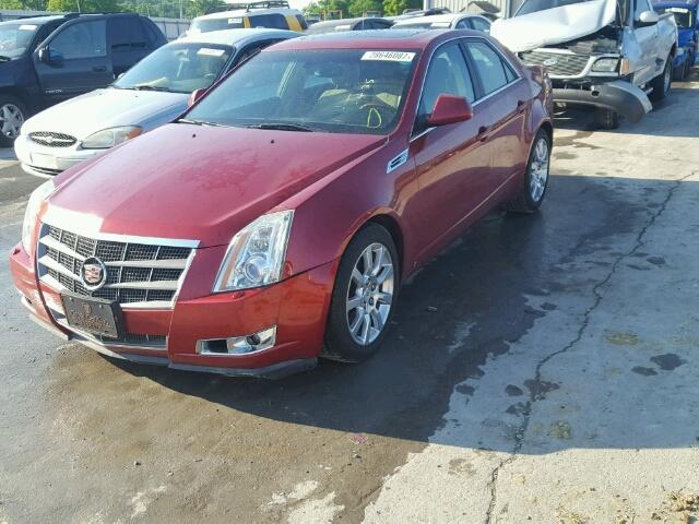 1G6DV57V790104101 - 2009 CADILLAC C/T CTS HI RED photo 2