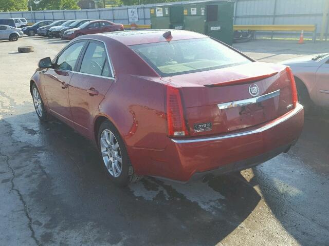 1G6DV57V790104101 - 2009 CADILLAC C/T CTS HI RED photo 3