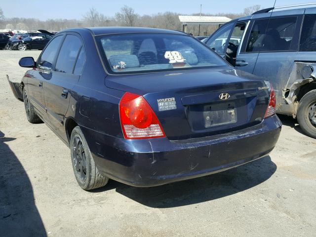 KMHDN46D54U836885 - 2004 HYUNDAI ELANTRA GL BLUE photo 3