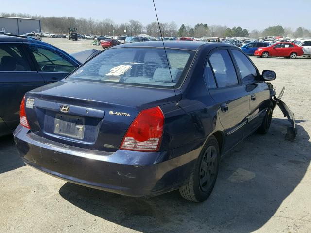 KMHDN46D54U836885 - 2004 HYUNDAI ELANTRA GL BLUE photo 4