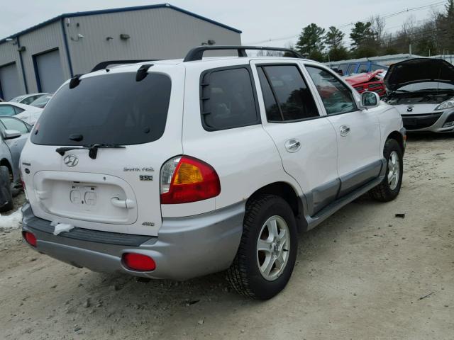 KM8SC73E04U596351 - 2004 HYUNDAI SANTA FE G WHITE photo 4