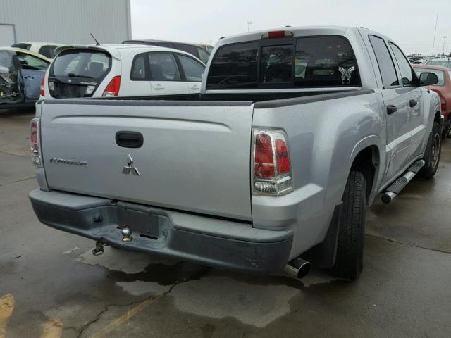 1Z7HC28K67S125681 - 2007 MITSUBISHI RAIDER LS SILVER photo 4