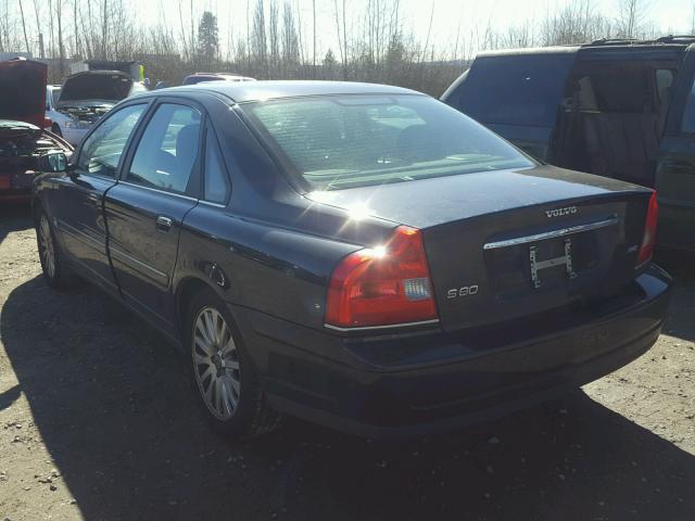 YV1TH592361441125 - 2006 VOLVO S80 2.5T BLACK photo 3