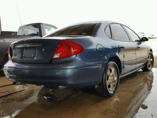 1FAFP53UX2A191267 - 2002 FORD TAURUS SE BLUE photo 4