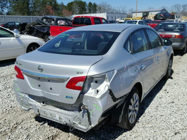 3N1AB7AP4DL707942 - 2013 NISSAN SENTRA S SILVER photo 4