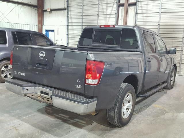 1N6BA07A77N228981 - 2007 NISSAN TITAN XE GRAY photo 4