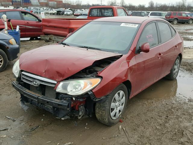 KMHDU46D48U546016 - 2008 HYUNDAI ELANTRA GL RED photo 2