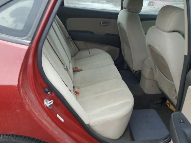 KMHDU46D48U546016 - 2008 HYUNDAI ELANTRA GL RED photo 6