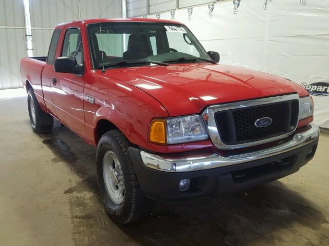 1FTYR15EX5PA12304 - 2005 FORD RANGER SUP RED photo 1