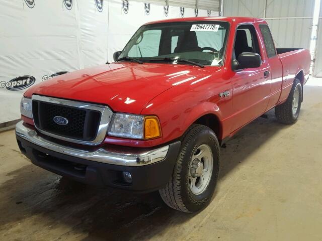 1FTYR15EX5PA12304 - 2005 FORD RANGER SUP RED photo 2