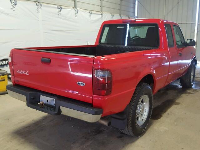 1FTYR15EX5PA12304 - 2005 FORD RANGER SUP RED photo 4